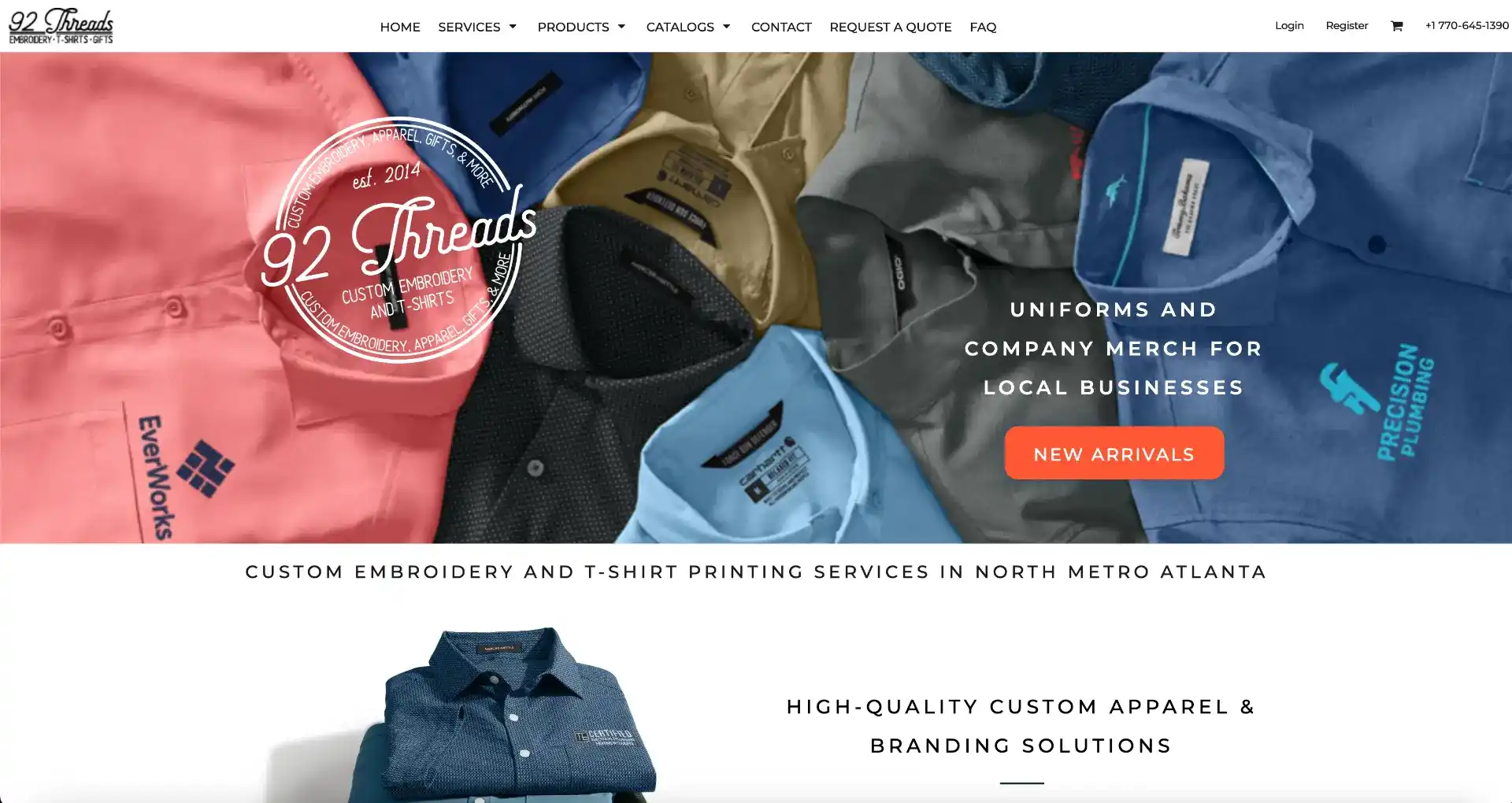 92threads.com homepage, the before version